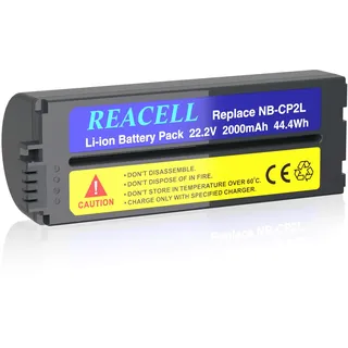REACELL 2000mAh NB-CP2L Akku für Canon NB-CP1L Kompatibel für Canon Fotodrucker Selphy CP1500 CP1300 CP900 CP910 CP800 CP200 CP100 22.2V Li-ion Wiederaufladbarer