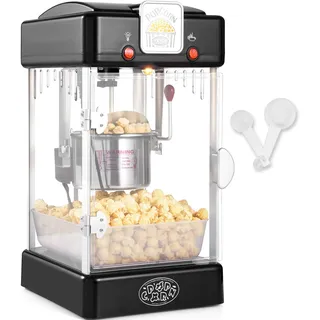 Vevor Popcornmaschine Popcornautomat Popcorn-Maker, 300 W Popcornmaschine 2,5 oz Kessel ergibt 4 Qt pro Ladung, mit PP-Tür, inkl. 2 Schaufeln Tablett,
