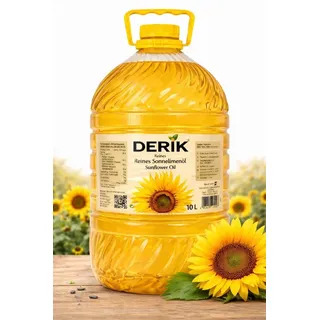Sonnenblumenöl 10 Liter Derik Speiseöl Bratöl Frittieröl Kochöl Pflanzenöl Vegan zum Braten Kochen und Frittieren