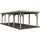 Einzel-Carport 360 x 762 cm Grau tauchgrundiert