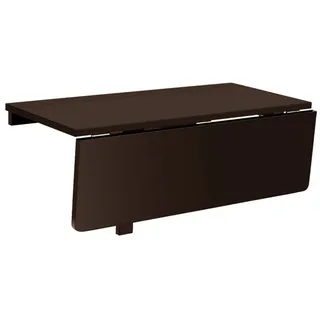 Costway Wandmontierter Klapptisch Klappbarer Wandtisch Braun 80 x 60 cm
