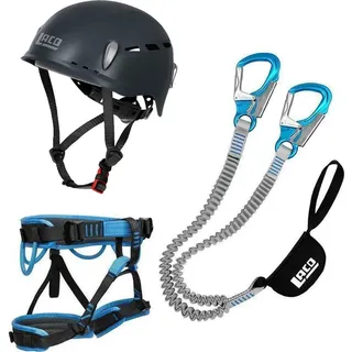 Klettersteig Komplettset LACD Pro Evo 3.0 + LACD Start Gurt + LACD Protector Helm midnight navy M