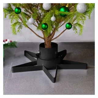 vidaXL Christbaumständer Schwarz 47x47x13,5 cm