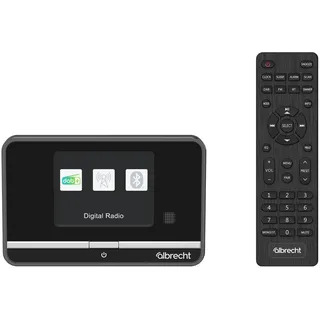 Albrecht DR 521 Tischradio DAB+, UKW AUX, Bluetooth®, DAB+, UKW Inkl. Fernbedienung, Weckfunktion Schwarz