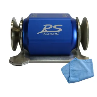 Duke-Handel Messerschärfer Rollenschärfer, Rollenschleifer inkl. Mikrofasertuch, mit Ballig/Konvex X-Schliff trocken oder schnellem Wasserschliff blau