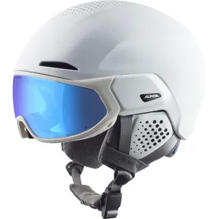 Skihelm White matt (Blue revo), 51-55 cm