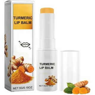 Lippenaufhellender Balsam für dunkle Lippen, Kurkuma-Lippenbalsam für Raucher, Lippenpeeling für dunkle Lippen zum Aufhellen, feuchtigkeitsspendender Lippenaufheller für Raucher (1PCS)