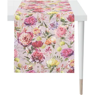Tischläufer APELT "7701 SUMMERTIME, Sommerdeko, Sommer", bunt (rosa, pink, bunt), B:48cm L:140cm, Baumwolle, Polyester, Tischdecken, Digitaldruck