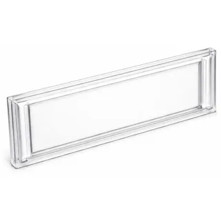 Wiltec Namensschild Abdeckung Briefkasten mit Stanzmaß 89,4 X 24,5 mm für 92,3 X 28,4 mm Namensschild, Ersatzteil für Standbriefkasten und Wandbriefkasten