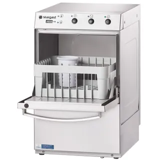 Stalgast Gläserspülmaschine Aqua A3 mit Klarspülmittel- und Reinigerdosierpumpe, Korbgröße 350x350 mm