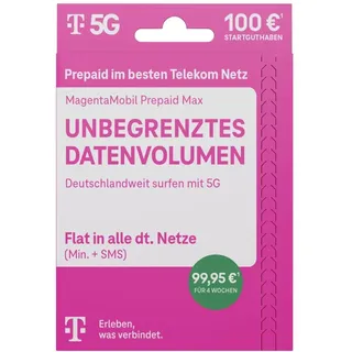 Telekom Magenta Mobil Max Prepaid-Karte ohne Vertragsbindung