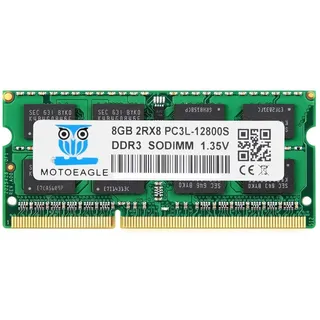 Motoeagle DDR3L-1600 SODIMM 8GB 2Rx8 PC3L 12800S 204-Pin RAM DDR3 12800 PC3 1600MHz 1.35V CL11 Laptop Notizbuch Arbeitsspeicher