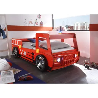 Begabino Kinderträume Feuerwehrbett Spark 90 x 200 cm rot