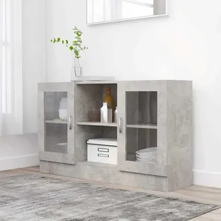 vidaXL Vitrinenschrank 120 x 30,5 x 70 cm Grau