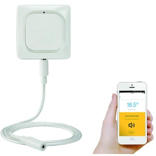 resideo Wi-Fi/ WLAN Wasser- und Frostmelder mit Kabelsensor, weiß, W1KS, 78 x 78 x 32 mm