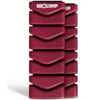 NEOLYMP Pilates Gewichtsmanschetten 2er Set – verstellbar, Größe 1 kg in Rot Berry