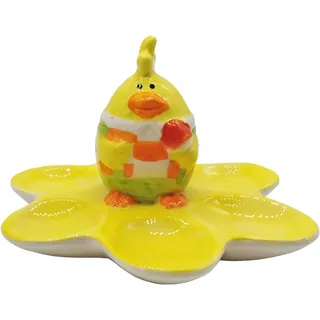 Land-Haus-Shop Eierwärmer Schäfchen Plüsch Schaf oder Hase Häschen Frühstück Eier Wärmer Halter Tischdeko Deko (Eierhalter Huhn 6er)