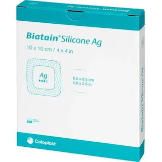 Coloplast Biatain Silicone Ag Schaumverband 10x10 cm