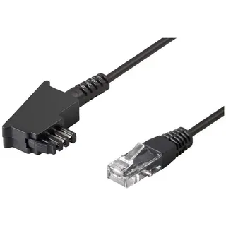 goobay TAE-F Anschlußkabel 3m,sw,St/St 51233