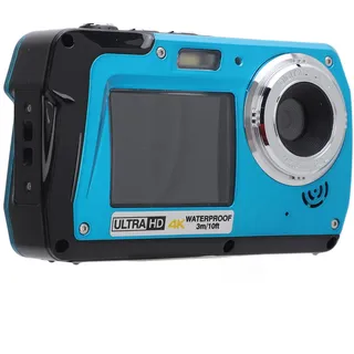 Sxhlseller Unterwasserkamera, 4K 56MP 16X Zoom Dual-Bildschirme 1500mAh 10FT wasserdichte Digitalkamera Zum Schwimmen Rafting Surfen