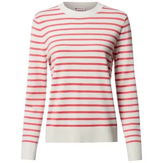 STREET ONE Strickpullover Himbeer / Weiß 3XL