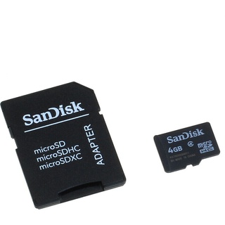 Speicherkarte SanDisk microSD 4GB f. Samsung GT-S5690 / S5690