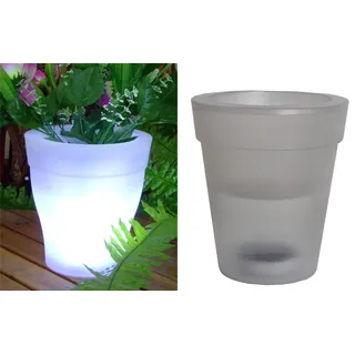 Benelando LED Solar Blumentopf Blumenkübel beleuchteter Pflanzkübel Topf Solarkübel Kübel (1 Blumentopf)