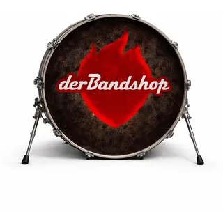 DerBandShop Bassdrumfell-Aufkleber personalisiert mit eigenem Design, PVC-Folie, 14-28 Zoll, Individuell Bedruckbar, hochwertig hergestellt (Ein Aufkleber, 16 Zoll (40,64 cm))