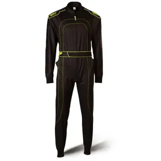 Speed Kartoverall Daytona Schwarz/neongelb - Aktuelles Modell - Karting Suit (150)