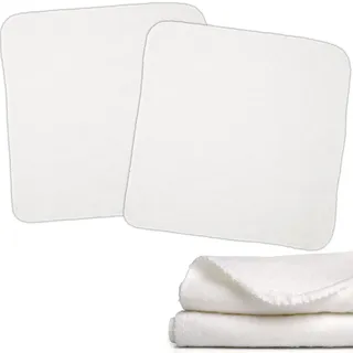 alles-meine.de GmbH 2 TLG. Set - Moltontuch/Stoffwindel - einfarbig weiß - 40 cm * 40 cm - 100% Baumwolle - Mulltuch/Spucktuch/Waschlappen/Babytuch - Babyspücktücher Win..