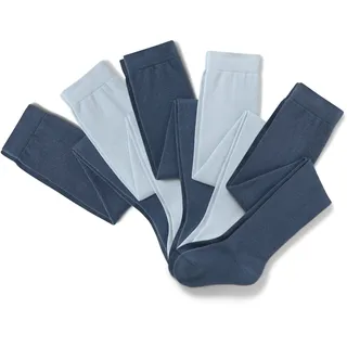 Tchibo - 5 Baumwoll-Strumpfhosen - Baby - Gr. 86/92 - blau/gestreift