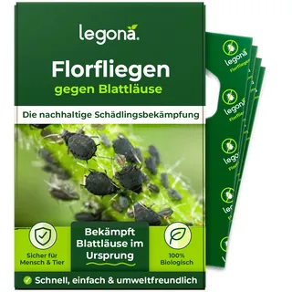 Florfliegenlarven gegen Blattläuse und Thripse Karten (5 Stück à 50 Eier) - 20m2 / Präventivbehandlung (1-fach Lieferung)