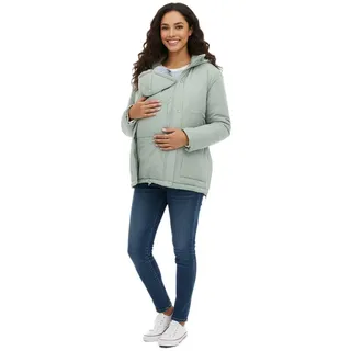 nachhaltige Damen Jacke Schwangerschafts-Jacke Stepp-Jacke Umstandsmode 945524 Grün - 52