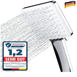 Newentor Duschkopf Regendusche Handbrause Duschkopf Gross, Wassersparender Duschkopf Hochdruck, XXL 6 Strahlarten (ohne Schlauch)