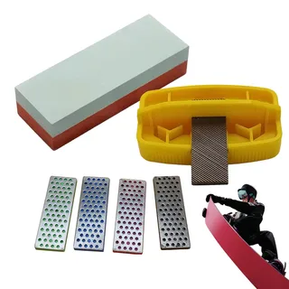 Xmccvt Ski Kantenschleifer | Ergonomisches Schleifset Aus Aluminiumlegierung - Snowboard-Pflegeset | Für Familie, Freunde, Herren & Damen – Ski, Snowboard & Winteraktivitäten
