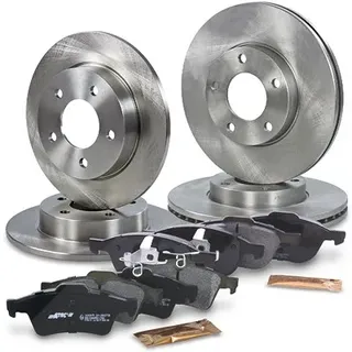 ATE Bremsscheiben Ø Bremsbeläge vorne + hinten Kompatibel mit Kolbenclip