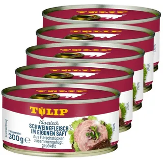 TULIP Wurstkonserve Schweinefleisch im eigenen Saft 300g Fleisch Schwein Frühstücksfleisch, 300 g