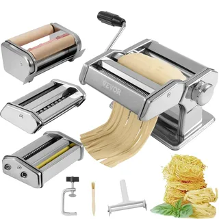 Vevor Nudelmaschine Edelstahl schwarz