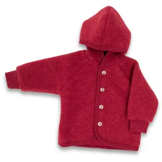 Engel Naturtextilien Engel Baby Jacke mit Kapuze Wollfleece Jaspis Melange, 50/56