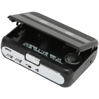 Kassettenspieler, Tragbarer Bluetooth 5.0 Kassettenspieler mit Kopfhörer Auto Reverse Funktion Stereo Kassettenspieler mit UKW Radiofunktion (Schwarz)