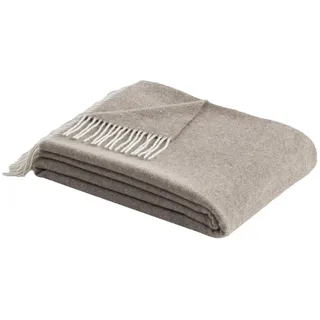Bugatti Wolldecke 150x200 cm - Merinowolle & Cashmere, hochwertig und kuschelweich, Merinodecke beige einfarbig