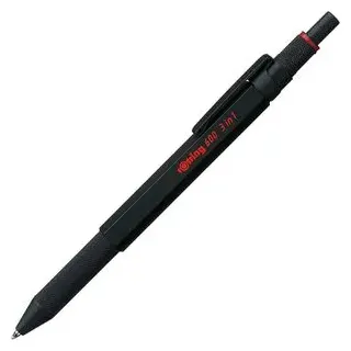 Rotring Multifunktionsstift 600 Multi, 3-in-1, schwarz,2 Kugelschreiberminen,1 Druckbleistiftmine