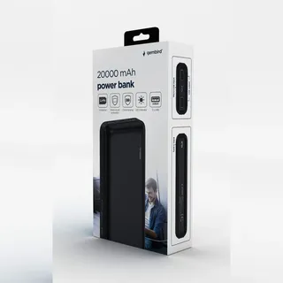Gembird Powerbank 20000 mAh USB schwarz