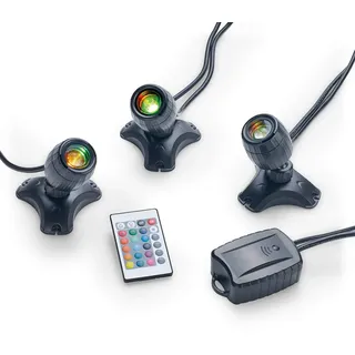 PONTEC Teich- und Gartenbeleuchtung PondoStar LED RGBW Set 3