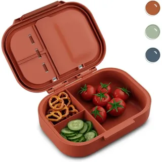 Klarstein - Schmatzfatz Lunchbox, Unterteilte Brotdose für Erwachsene & Kinder, Lunchbox mit Fächern, Bento-Box für Schule & Kita, BPA-Freie
