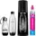 black + PET-Flasche 0,5 l + 2 PET-Flaschen 1 l + Zylinder