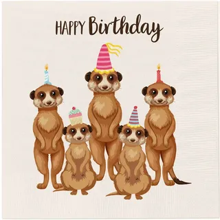 Servietten HAPPY BIRTHDAY (BT 33x33 cm) - BT 33x33 cm