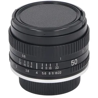 50-mm-F1.7-Vollformatobjektiv mit Großer Blende und Manueller Fokussierung, Kompatibel mit Standardkameras mit 42-mm-Gewindemontage und Staubdichter Aufbewahrungstasche