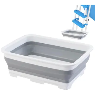 PoolFußbad, PoolFußwanne, Faltbare Fußbecken, Rutschfestes FußReinigungsbecken, Fußwanne für Poolleiter, Poolzubehör für Schwimmbecken/Whirlpools/Aufstellpools, PoolSauber Halten