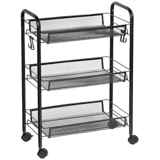 KESPER Küchenwagen, Metall, 44x26x63,5cm, schwarz, Metall